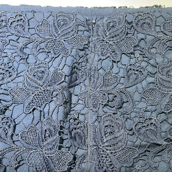 Navy BANANA REPUBLIC Lace Mini Skirt, Navy Blue Size 8 - Picture 7 of 7